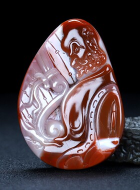 天然凉山南红玛瑙蝶逸男女