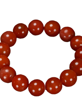 天然凉山南红玛瑙手链满肉柿子