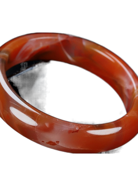 正宗四川天然凉山南红玛瑙手镯玉手镯女士款带证内径59mm E109