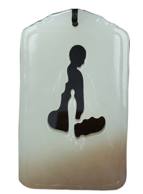 天然白玉蝶逸和田玉男女