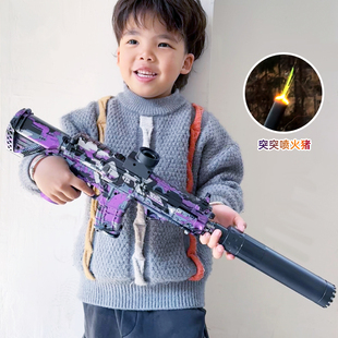 电动M416自动连发水晶玩具软弹枪手自一体七彩闪光火炮男孩礼物