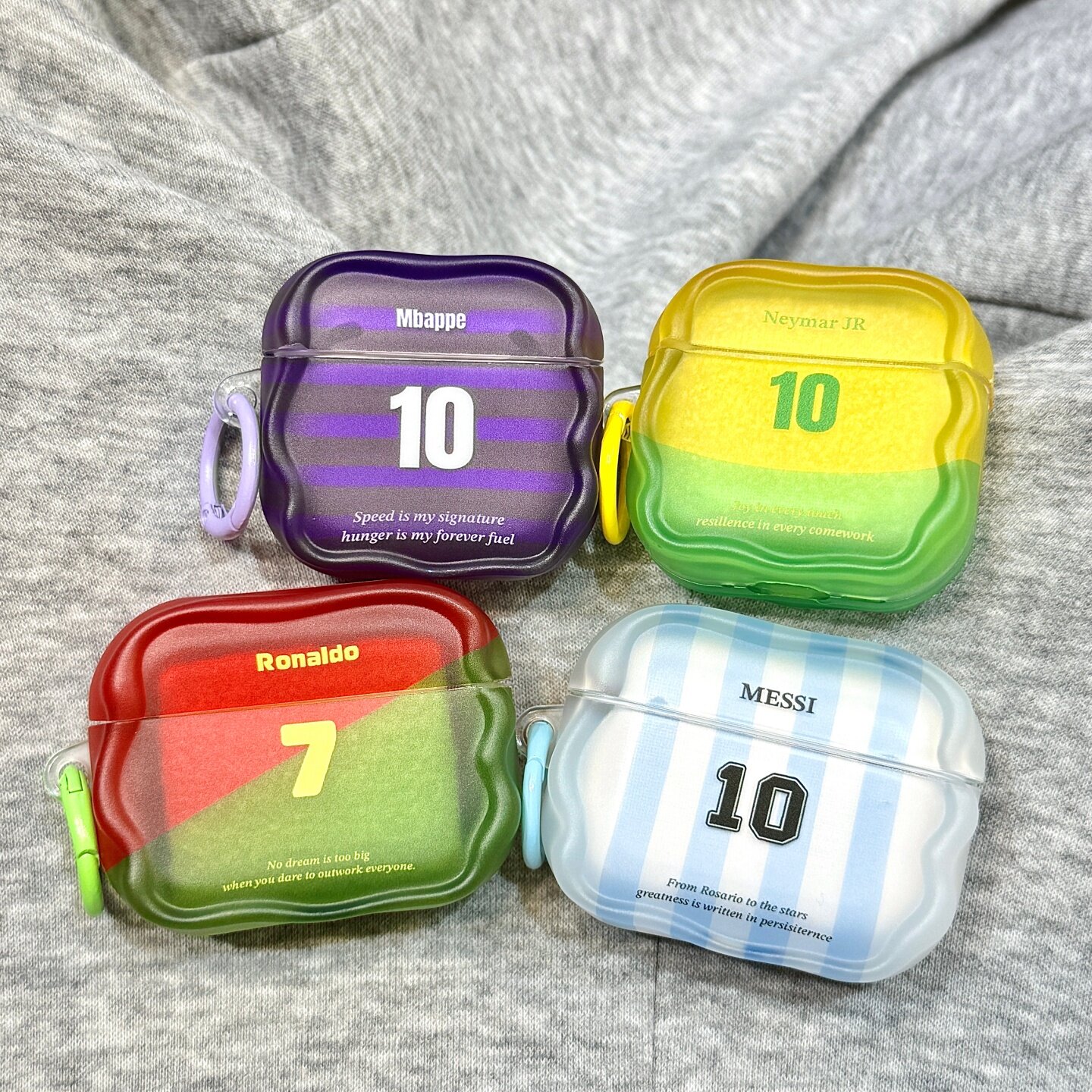 个性创意足球数字球衣适用于苹果AirPodspro3波浪边耳机保护套AirPods pro4新款无线蓝牙3代AirPods1/2情侣款
