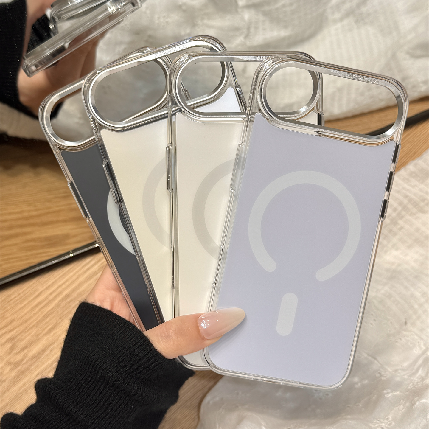 高级感简约风纯色百搭随心配瓷晶工艺磨砂磁吸壳适用于iphone17Air苹果手机壳新款17air个性创意情侣保护套