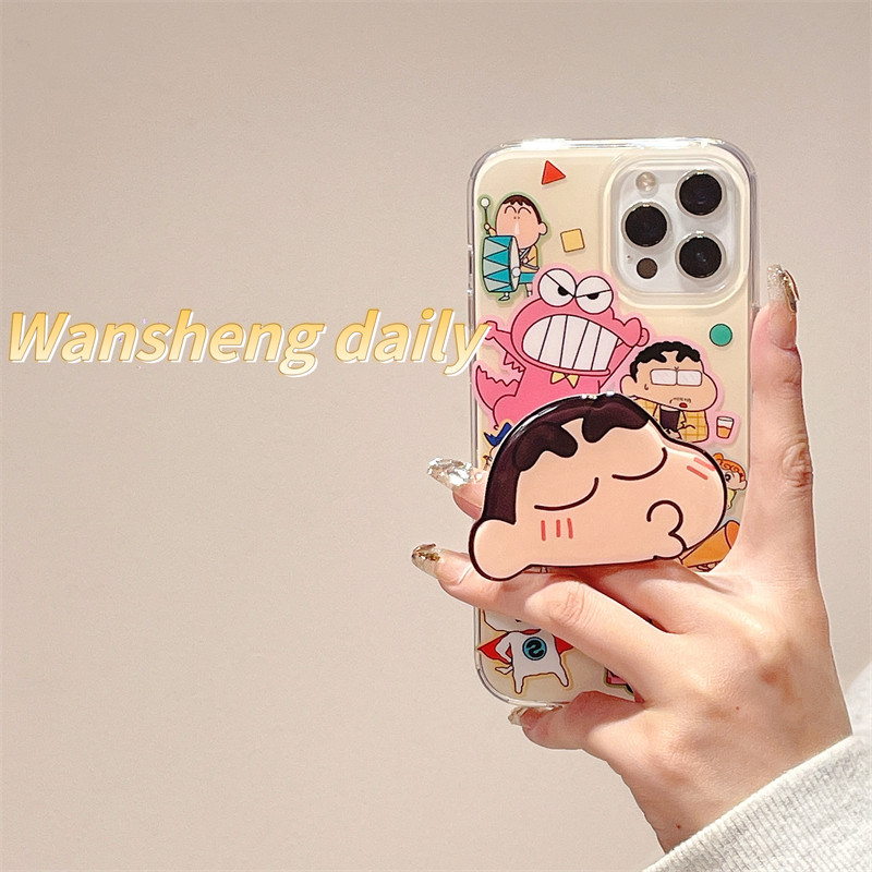 玩胜 可爱卡通日系动漫搞怪表情支架iphone17promax苹果13手机壳11新款16pro女12双层15pm硅胶创意防摔保护套,3C数码配件,手机保护套/壳,淘宝优惠券,粉丝福利购,淘宝优惠卷