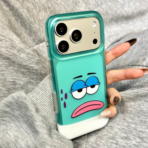 半透双层可爱搞怪无语表情大脸小丑鱼适用于iphone17promax苹果17手机壳15新款16pro女17pm硅胶创意防摔软壳
