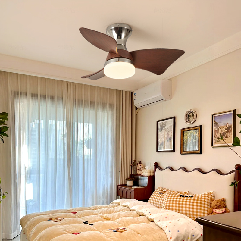 中古风包豪斯吸顶吊扇灯主卧卧室书房静音家用一体覆古饭厅吊扇灯