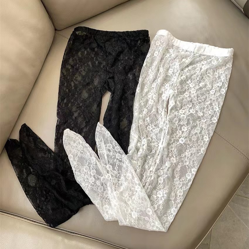 夏季镂空蕾丝打底裤高弹薄款玫瑰勾花连裤袜体闲修身透气九分裤女