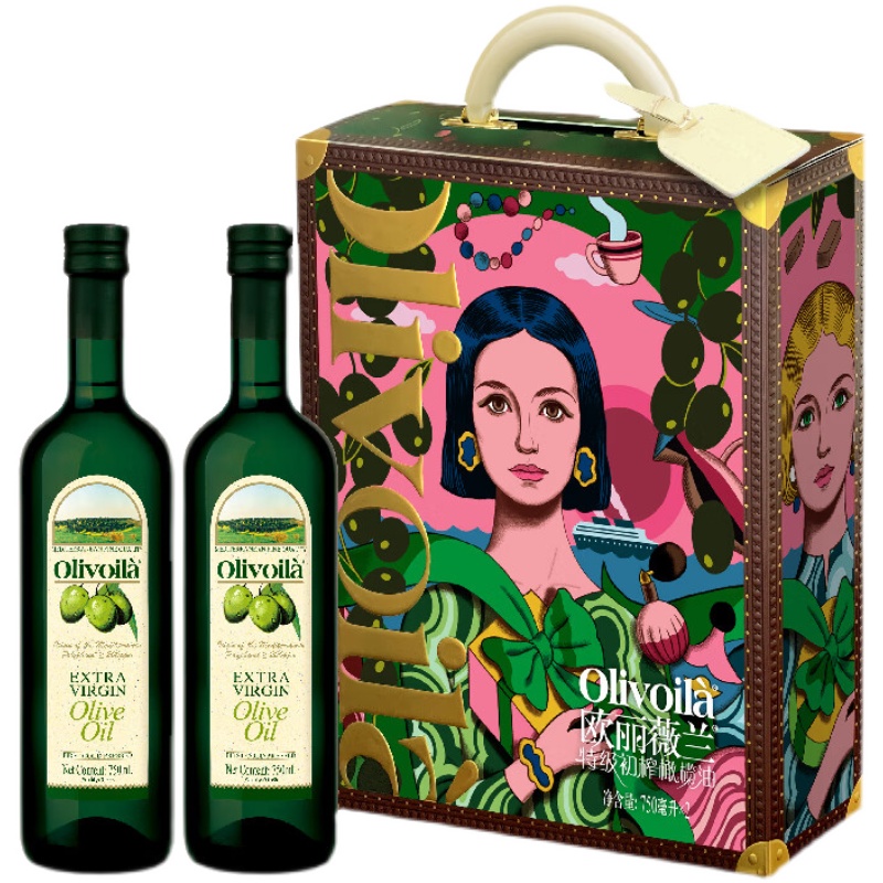 欧丽薇兰特级初榨橄榄油750ml*2礼盒装(女王版)