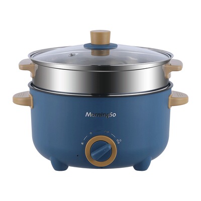 Electric Frying Pot Pan Cooking Hot Rice Cooker  Wok Steamer