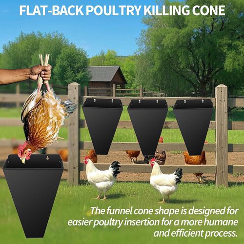Metal poultry cone poultry flat back funnel cone poultry res