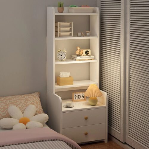 Bedside table, bedroom, elevated bedside cabinet, simple and