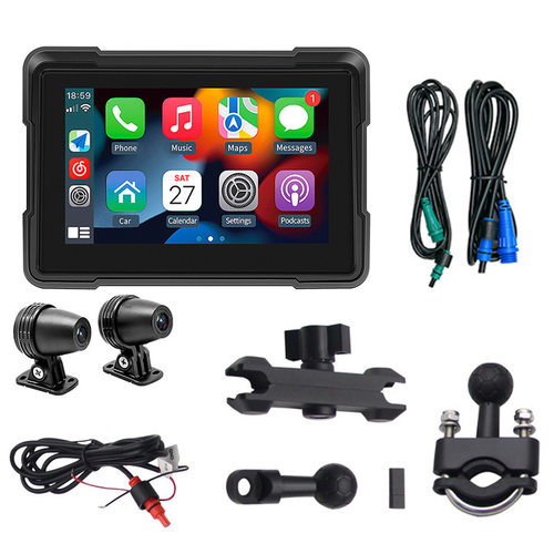 Motorcycle driving recorder wireless carplay high-definition