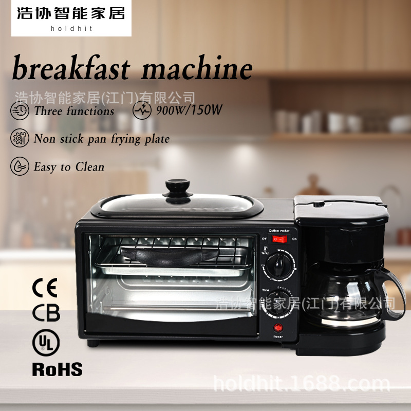 Breakfast Maker 3-in-1 Breakfast Maker Toaster Oven Coffee R