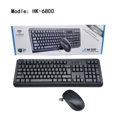 2.4G wireless keyboard mouse set with silk screen printing