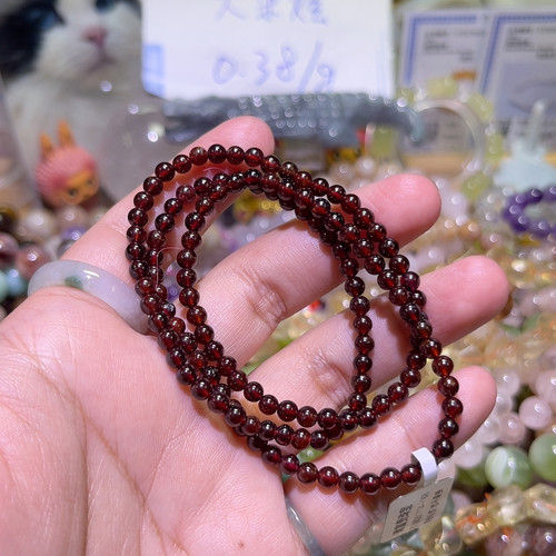 卡4酒红石榴石多圈