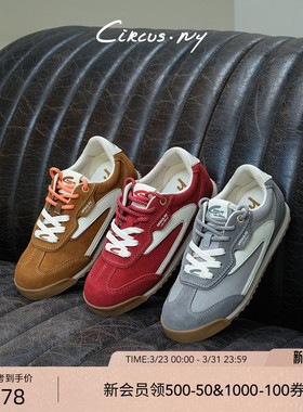 SAM EDELMAN山姆爱德曼春休闲双鞋带红色阿甘赛车女鞋CIRCUS ESME