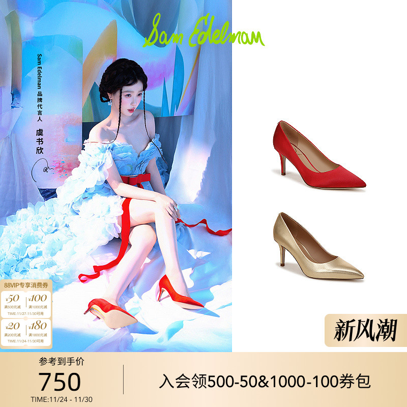 尖头细跟高跟鞋SAMEDELMAN