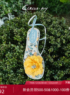 虞书欣同款SAM EDELMAN山姆爱德曼夏花朵凉拖鞋度假平底女CIRCUS