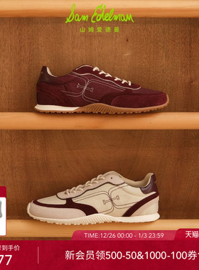 SAM EDELMAN山姆爱德曼2025秋冬新红色薄底德训阿甘休闲鞋女HAVEN