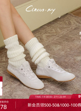 SAM EDELMAN山姆爱德曼春季白色软芭蕾德训薄底阿甘鞋CIRCUS JOEL