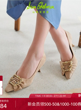 SAM EDELMAN山姆爱德曼春时尚尖头黑色高跟鞋婚鞋单鞋女BRANNON