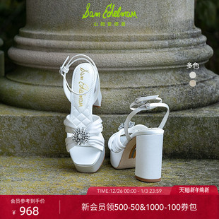 防水台高跟凉鞋 EDELMAN山姆爱德曼2025婚鞋 JANELLE SAM 明星同款