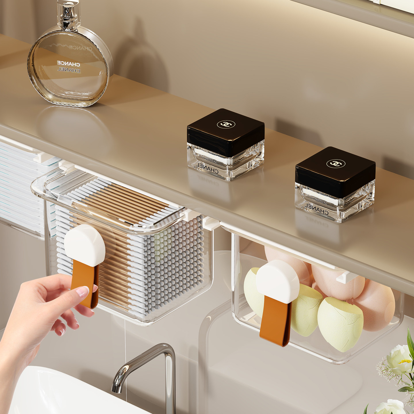 镜柜收纳盒棉签置物架子卫生间卸妆棉口红架抽屉式化妆品整理神器,收纳整理,镜柜收纳盒,淘宝优惠券,粉丝福利购,淘宝优惠卷