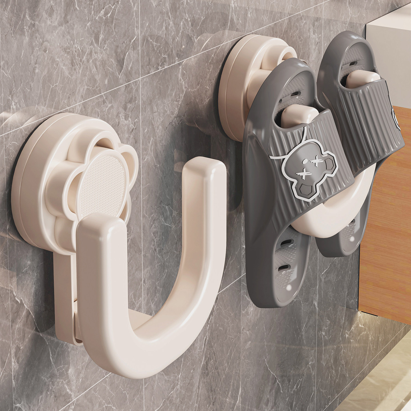 浴室拖鞋挂钩厕所壁挂式免打孔卫生间墙上沥水拖鞋架鞋子收纳神器,家装主材,卫浴置物架,淘宝优惠券,粉丝福利购,淘宝优惠卷