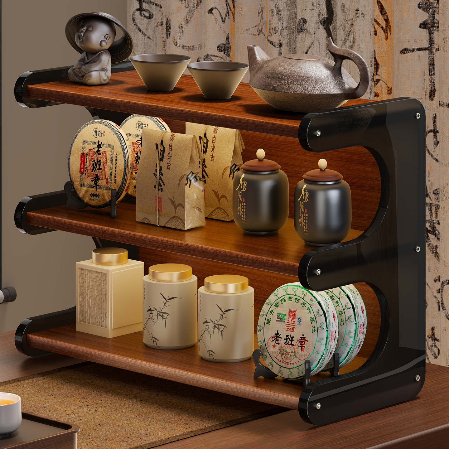 玄关创意博古架中式展示架