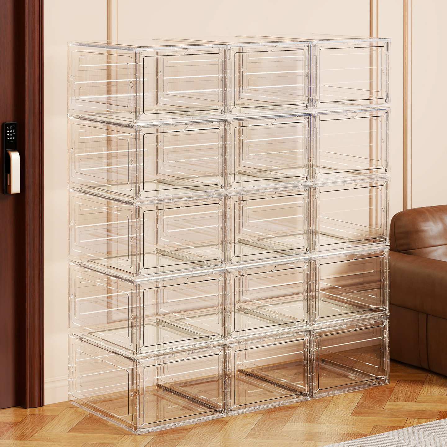 鞋盒收纳盒透明鞋柜省空间收纳塑料鞋架宿舍亚克力抽屉式收纳神器,收纳整理,鞋盒,淘宝优惠券,粉丝福利购,淘宝优惠卷