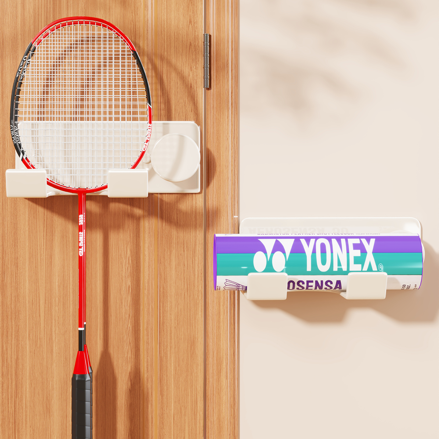 羽毛球拍收纳架免打孔壁挂