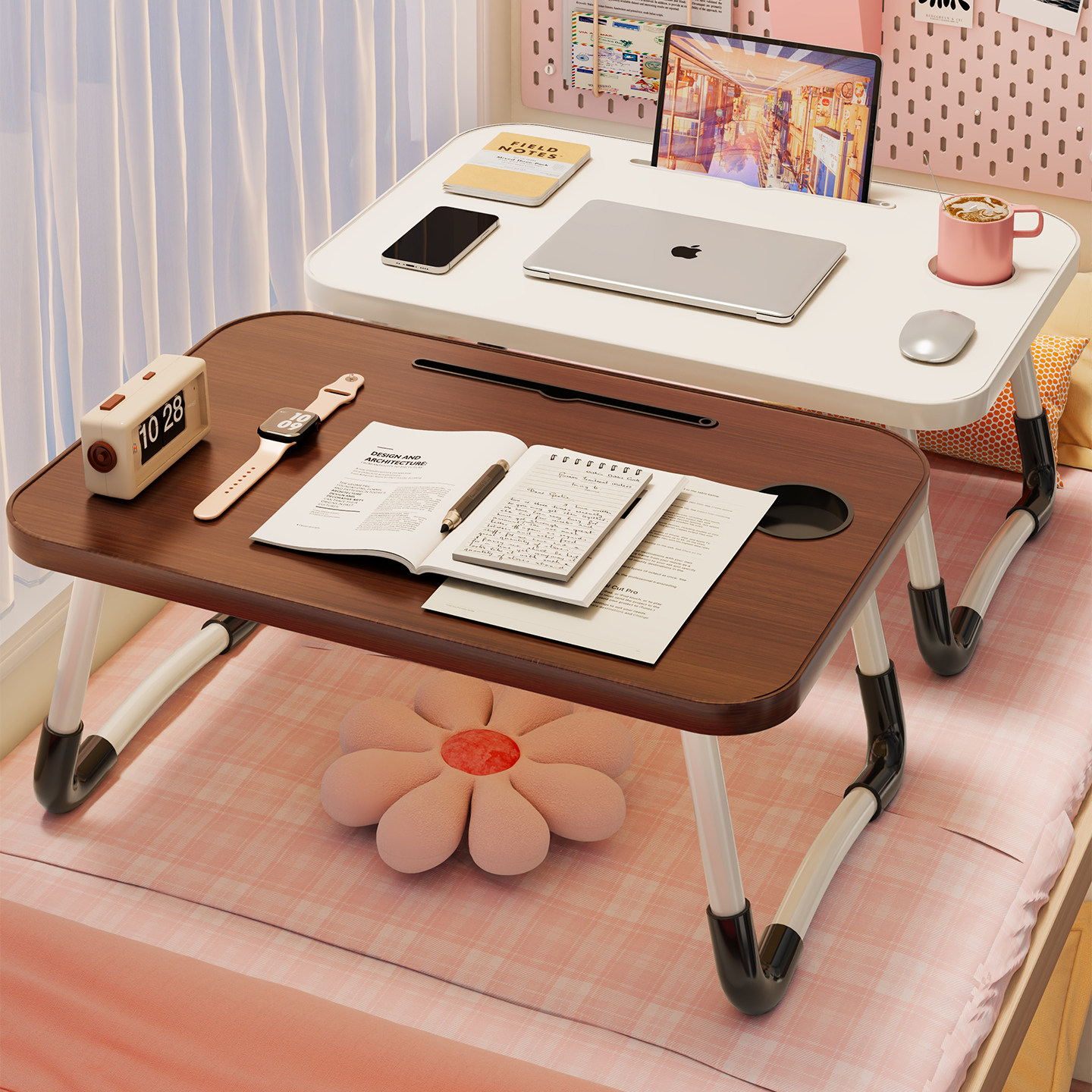 床上小桌子电脑桌家用学生笔记本膝上桌可折叠床上桌学生宿舍游戏桌学