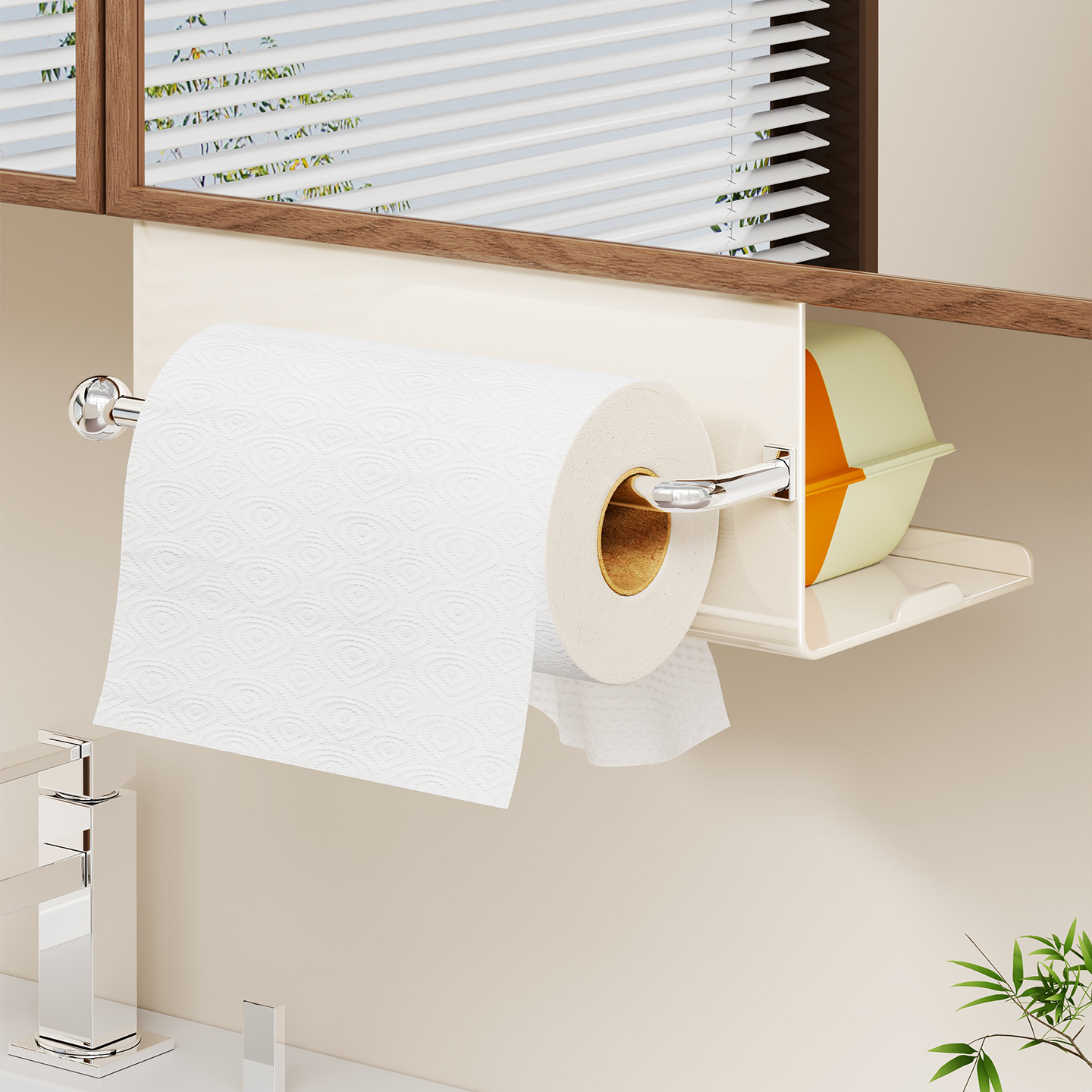 镜柜下洗脸巾收纳盒倒挂悬挂