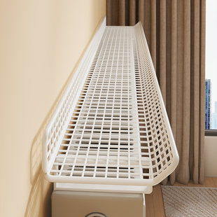 暖气片置物架暖气管上方遮挡装饰挡板防尘隔热隔板晾衣架隔热盖板
