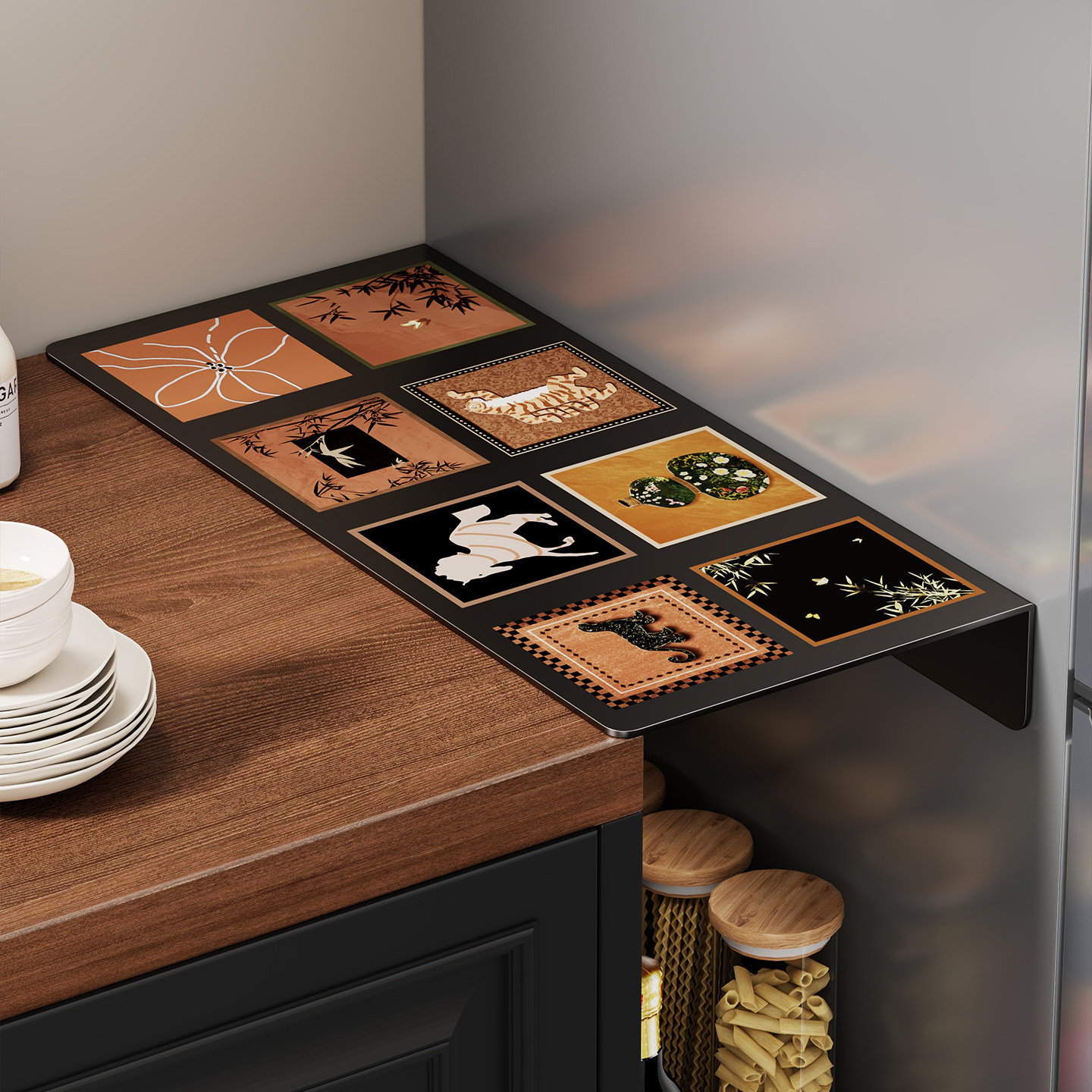 冰箱磁吸置物架厨房冰箱夹缝板侧边加宽延长挡板免打孔磁吸收纳板,厨房/烹饪用具,厨房置物架/置物柜/角架,淘宝优惠券,粉丝福利购,淘宝优惠卷