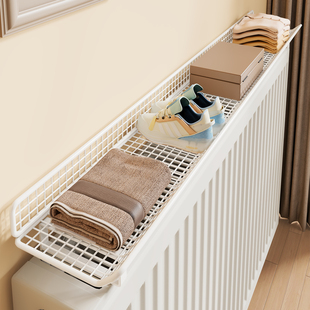 暖气片置物架家用遮挡装饰隔热挡板暖气管上方散热隔板晾衣架盖板