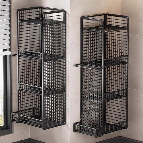 厨房葱姜蒜收纳盒分格壁挂免打孔小挂篮多层置物架调味料收纳层架