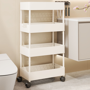 卫生间置物架厕所马桶旁夹缝多层收纳柜浴室洗手间落地移动小推车