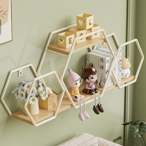 创意墙上置物架客厅电视背