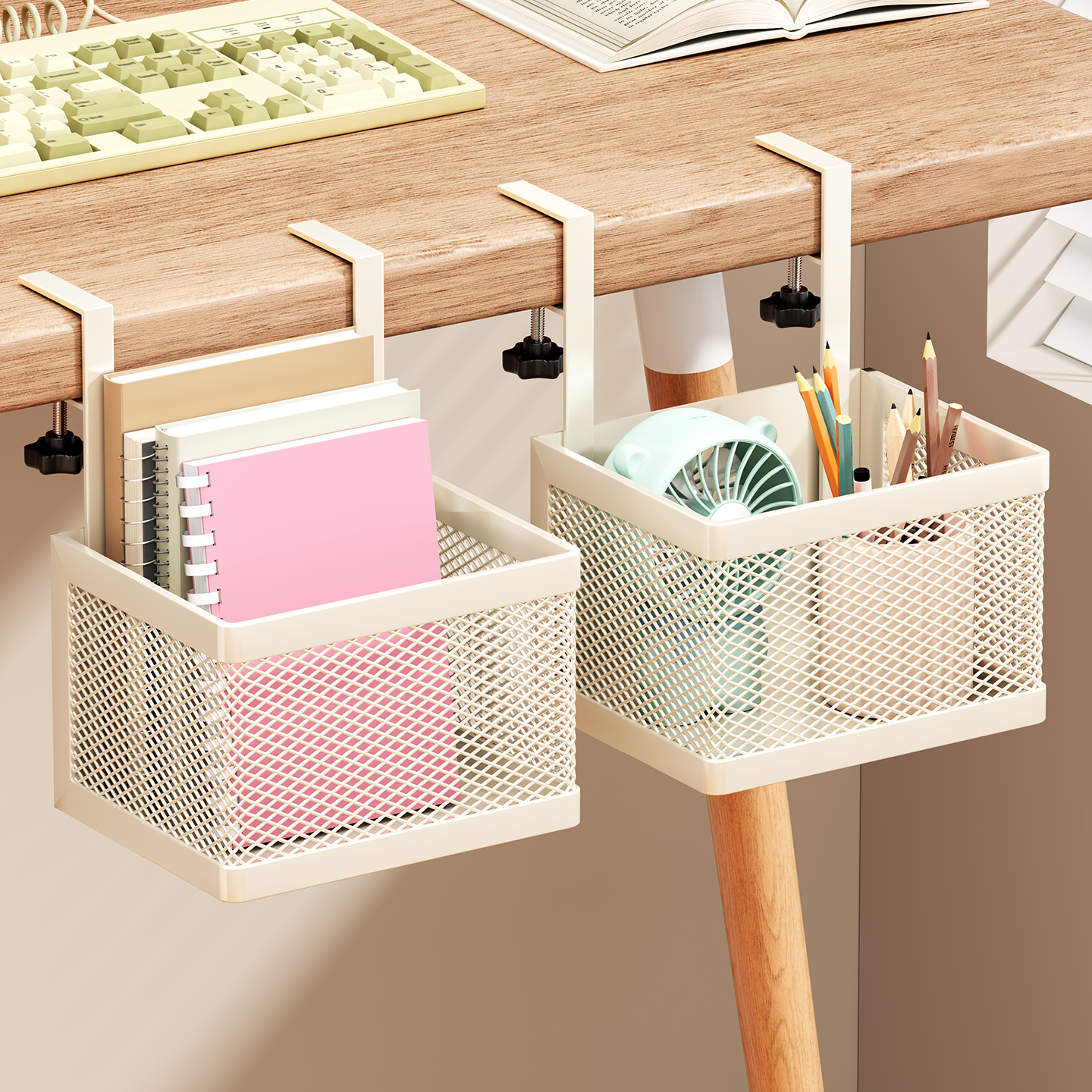 桌下置物架多功能收纳挂架