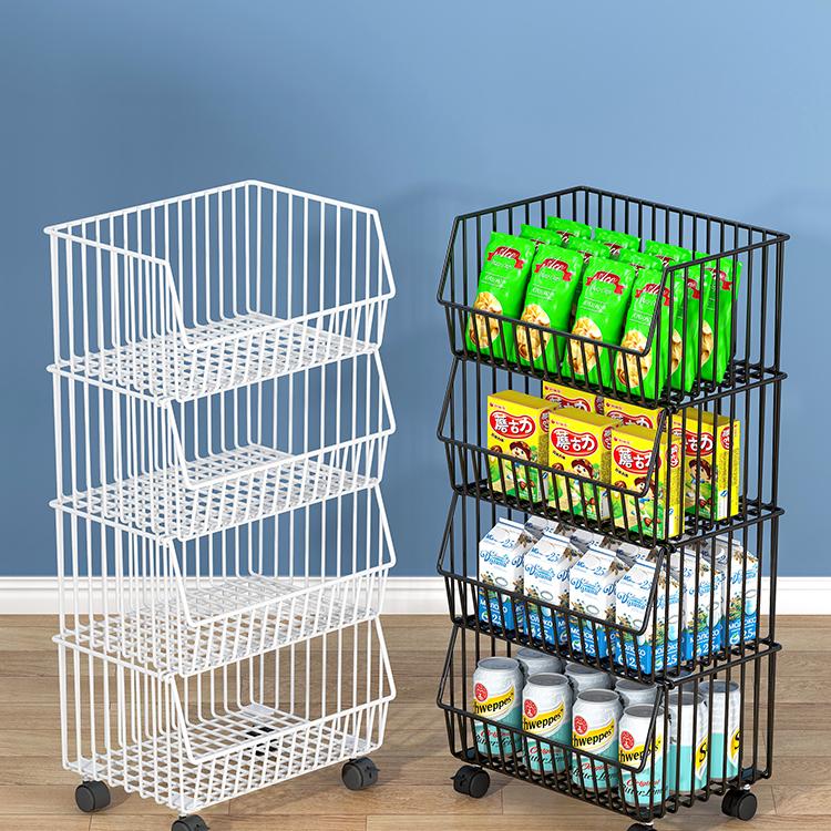 置物架铁艺货架可移动旋转