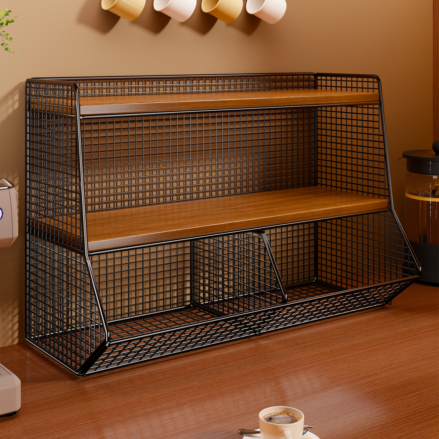 桌面置物架茶包盒茶几多层整理架