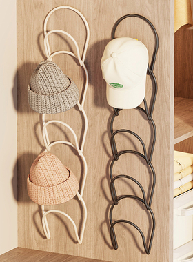 挂帽子收纳神器家用棒球帽衣柜挂钩包包围巾宝宝帽架展示挂门支架