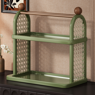 餐桌台面杯子收纳置物架大容量整理架茶杯架高级感轻奢放杯子架子