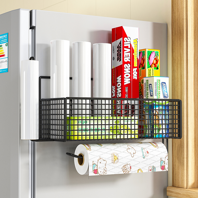 冰箱置物架侧收纳保鲜膜架