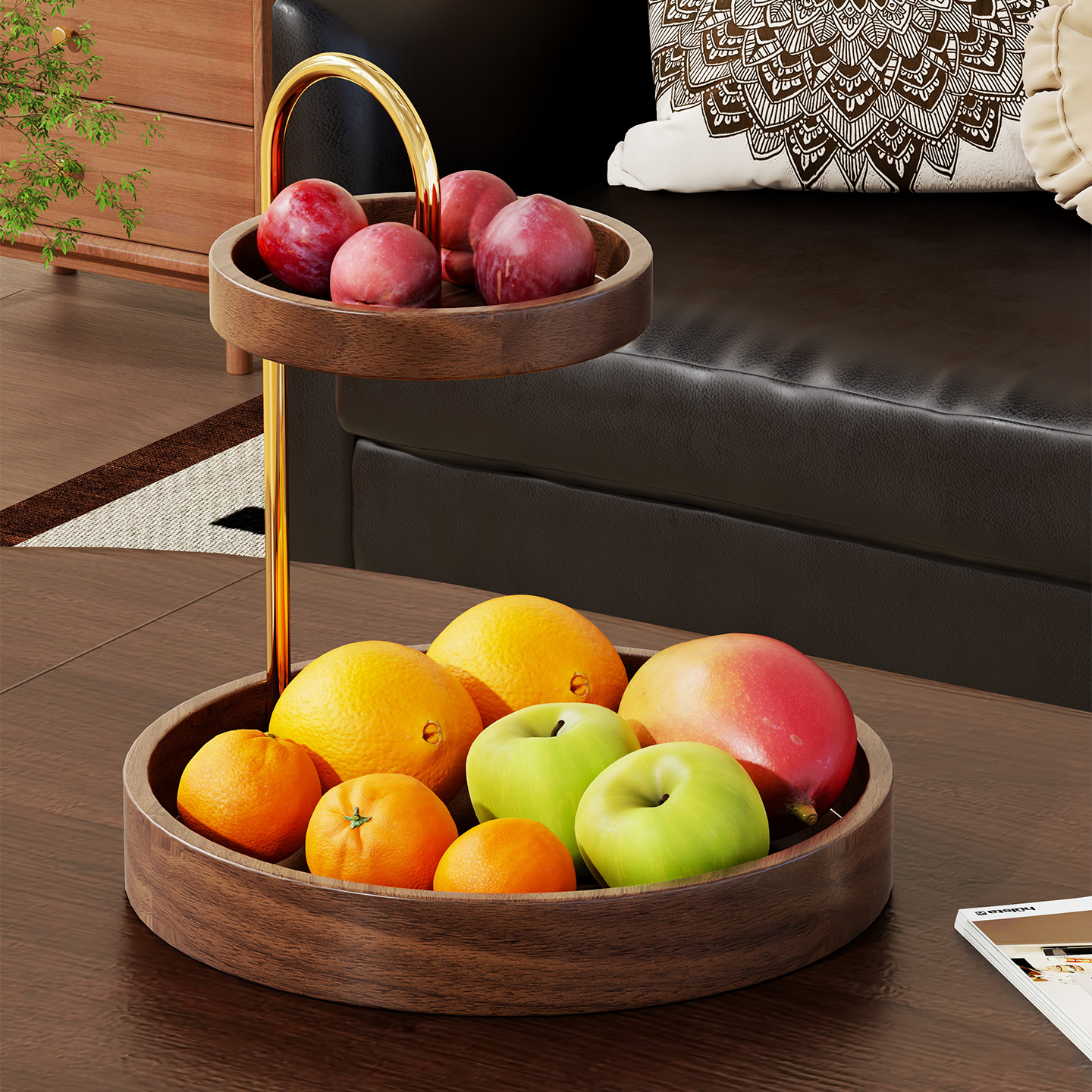 实木水果盘家用客厅茶几轻奢