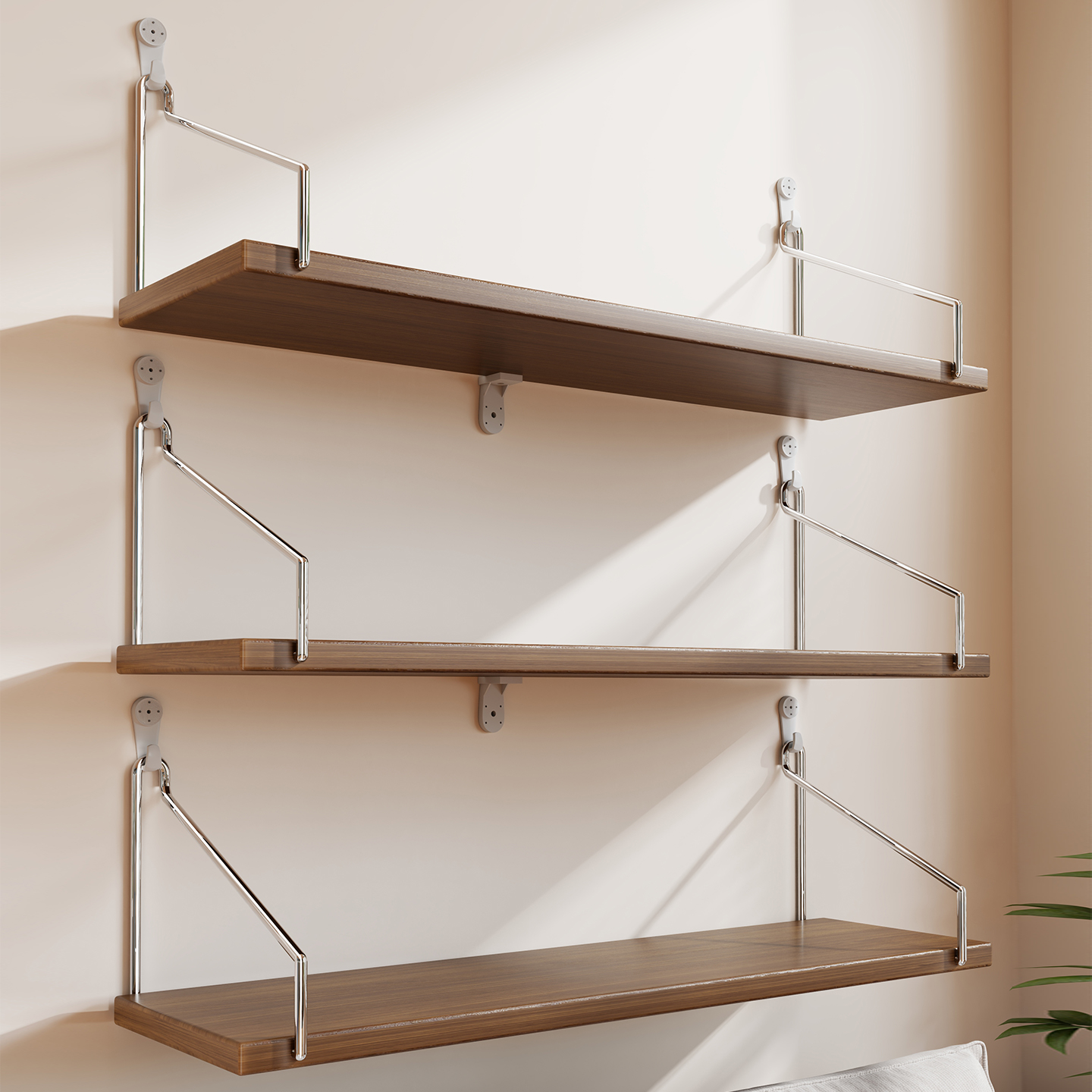 墙上置物架免壁挂式隔板客厅书架