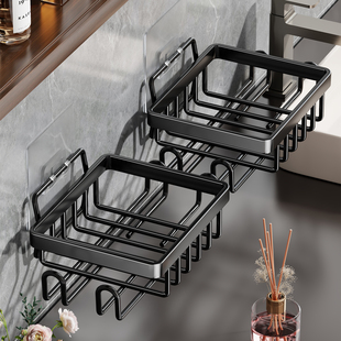 肥皂盒壁挂式 沥水置物架家用免打孔浴室洗手间卫生间多功能香皂盒