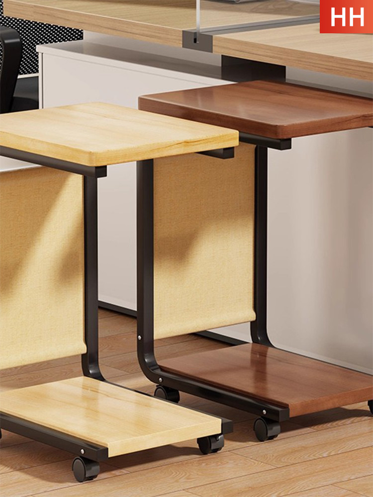 台式电脑主机托架家用带滑轮底座可移动一体收纳架多层增高置物架