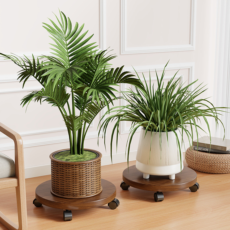 客厅落地式花架实木绿植展示架